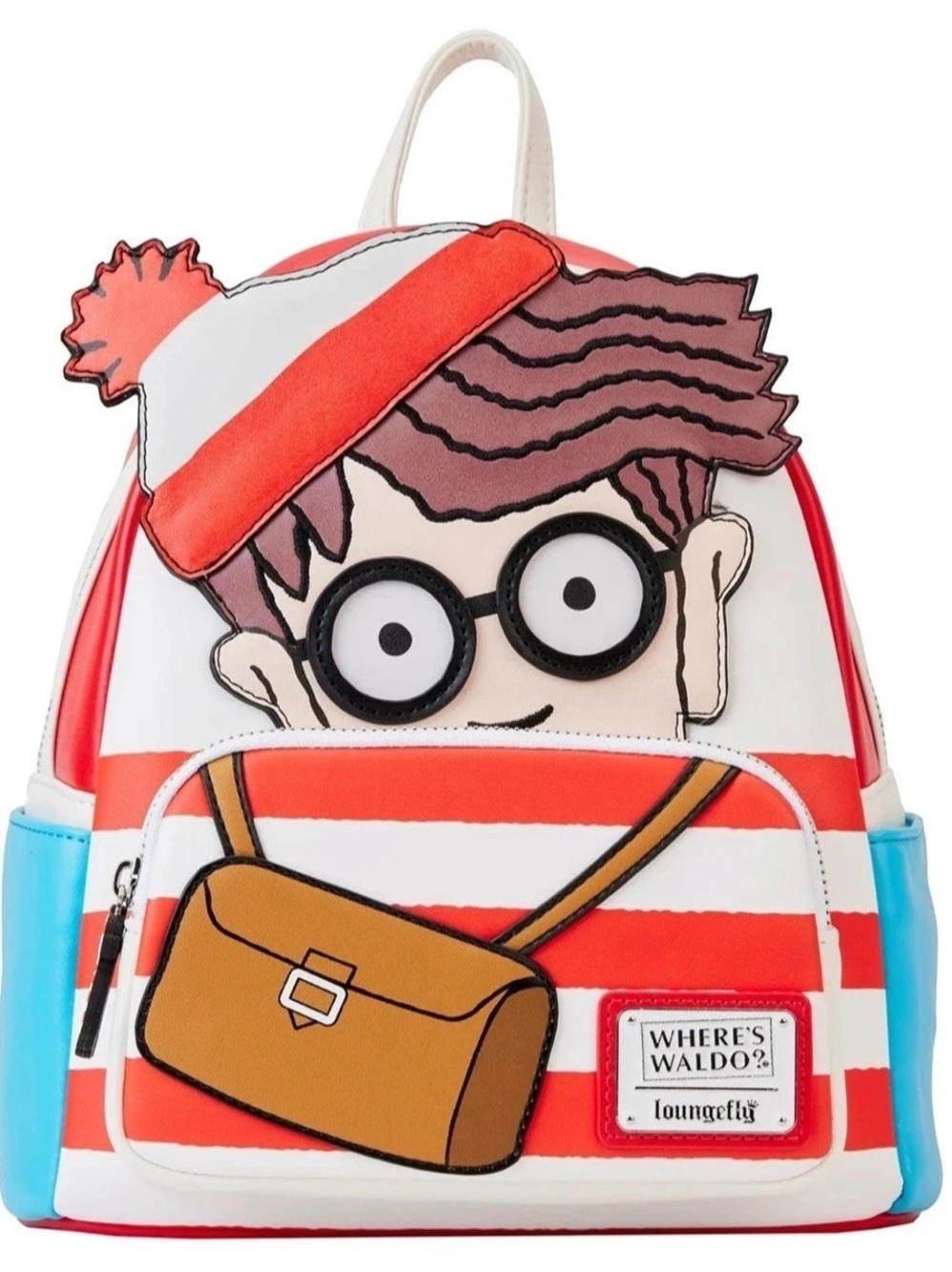Loungefly Where's Waldo Cosplay Mini Backpack Red & White